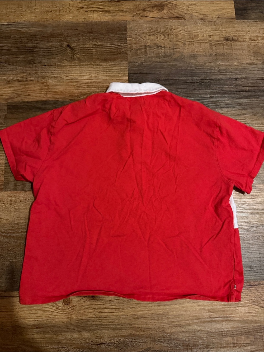 Coca-Cola Bershka Made in Portugal Red and White Classic Polo Shirt - Picture 3 of 5